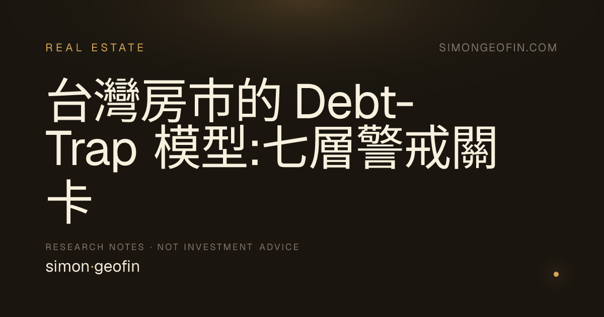 台灣房市的 Debt-Trap 模型:七層警戒關卡