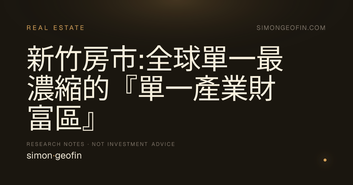 新竹房市:全球單一最濃縮的『單一產業財富區』
